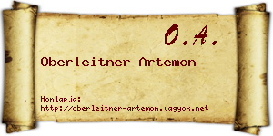Oberleitner Artemon névjegykártya